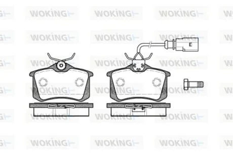 Колодки тормозные дисковые задние Ford Mondeo iii 3.0 00-07,Vw Polo 1.2 01-12  WOKING P3633.51