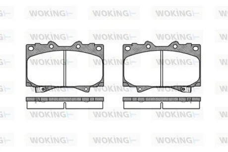 Колодки тормозные дисковые передние Land Cruiser Prado (_J15_) (09-)/Mitsubishi WOKING P607304