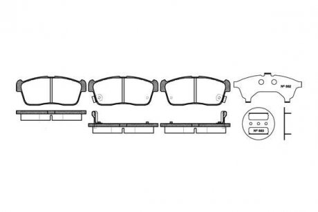 Колодки тормозные дисковые Toyota Avensis 2,4i 03>08 / Hilux 05>08 / перед (P624 WOKING P624302