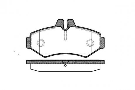 Колодки тормозные дисковые задние MB SPRINTER 208 (00-06)/VW LT 28-35 II (96-06) WOKING P6333.00 (фото 1)