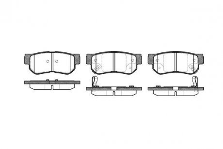 Колодки тормозные дисковые задние Hyundai Elantra 1.6 00-06,Hyundai Elantra 2.0 00-06 WOKING P6463.02 (фото 1)