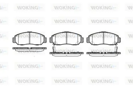 Колодки тормозные диск. перед. (Remsa) Honda Civic 00> 05> 12> / Hyundai M WOKING P647312