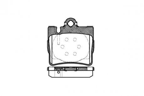 Колодки тормозные дисковые задние MB S-CLASS (W220) (98-06) WOKING P6703.00 (фото 1)