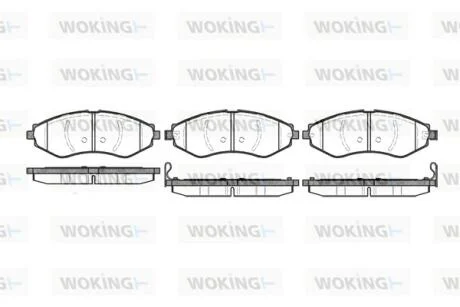 Колодки тормозные диск. перед. (пр-во Remsa) Lacetti 05> WOKING P7453.22