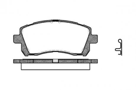 Колодки тормозные дисковые передние Subaru Outback (bl, bp) 2.5 03-10 (P7553.02) WOKING P755302 (фото 1)