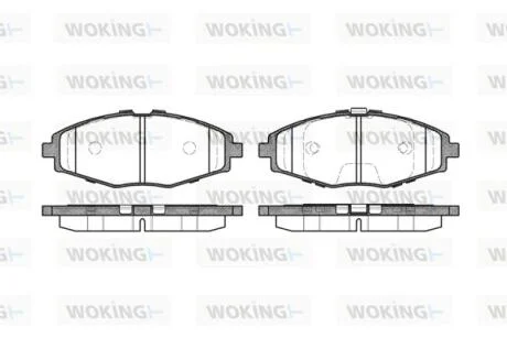 Колодка тормозная Ланос 1,5/Сенс/Матиз перед (R13) (к-т 4шт) WOKING P7963.00