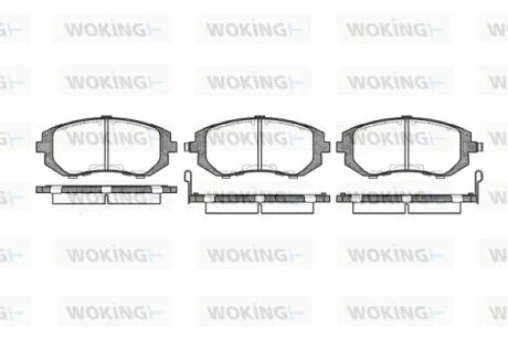 Колодки тормозные диск. перед. (пр-во Remsa) Subaru Forester 02> 08> / Impreza 00> 08> / Legasy, Outback 03> 08>  WOKING P8513.02