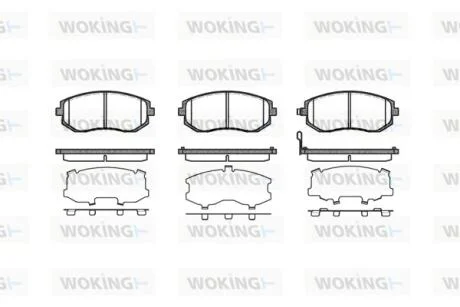 Колодки тормозные диск. перед. (пр-во Remsa) Subaru Forester 03> 08> 13> / Impre WOKING P851311