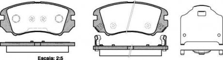 Колодки тормозные дисковые передние Hyundai Nf v 2.0 05-10,Hyundai Nf v 3.3 05-10 WOKING P8533.22 (фото 1)