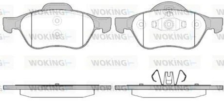 Колодки тормозные диск. перед. WOKING P862340