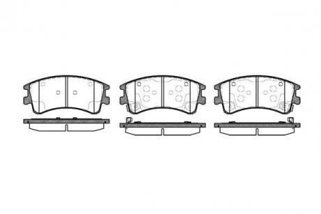 Колодки тормозные дисковые Mazda 6 I / перед (P8703.02) WOKING P870302 (фото 1)
