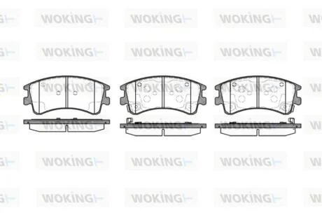 Колодки тормозные дисковые Mazda 6 I / перед (P8703.02) WOKING P870302