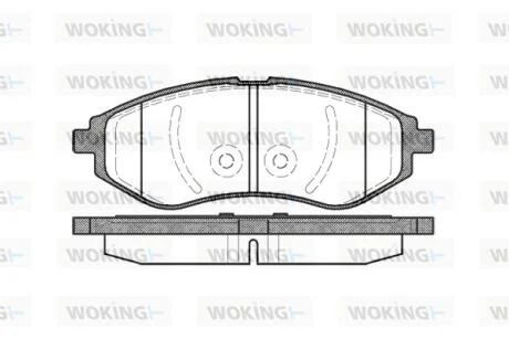 Колодка тормозная Авео перед (к-т 4 шт) WOKING P8863.00