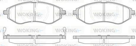 Колодки тормозные дисковые Chevrolet Aveo T200 T250 R14 / перед (P8863.02) WOKIN WOKING P886302