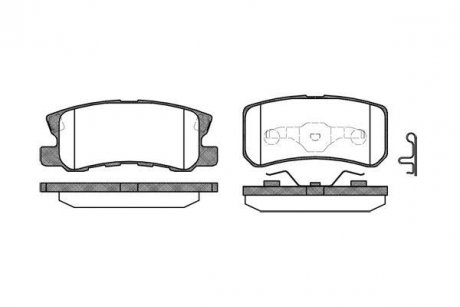 Колодки тормозные дисковые задние Citroen C4 aircross 1.6 10-,Citroen C4 aircross 1.8 10- WOKING P9033.02 (фото 1)