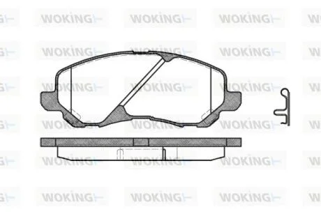 Колодки гальмівні диск. перед. (вир-во Remsa) Mitsubishi ASX 10> / Lancer X 08> / Grandis 04> (P9043.02) WOKING P904302