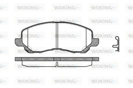Колодки тормозные дисковые передние Citroen C4 aircross 2.0 10-,Dodge Caliber 2. WOKING P904312