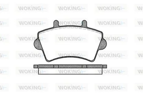 Колодки тормозные дисковые Renault Master Movano 00> 06> / перед (P9193.00) WOKI WOKING P919300