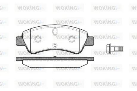 Колодки тормозные дисковые передние Citroen C2 1.4 03-,Citroen C2 1.6 03-,Citroe WOKING P940310