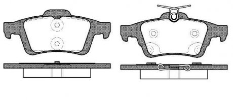 Колодки тормозные дисковые задние Ford C-max ii 1.0 10-,Ford C-max ii 1.6 10- WOKING P9423.70 (фото 1)