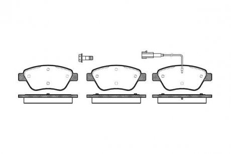 Колодки тормозные дисковые передние Citroen Nemo 1.4 08-,Citroen Nemo 1.4 09- (P WOKING P958301 (фото 1)