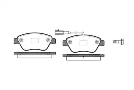 Колодки тормозные дисковые передние Citroen Nemo 1.4 08-,Citroen Nemo 1.4 09- WOKING P9583.11 (фото 1)