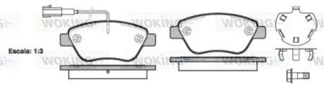 Колодки тормозные дисковые Fiat Linea Punto 500 / Opel Corsa D / PSA Nemo Bipper WOKING P958332