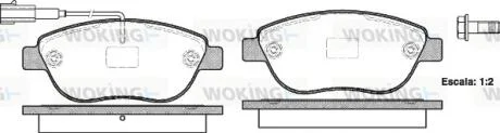 Колодки тормозные дисковые Fiat Doblo Combo 10> / Punto Linea 07> / перед (P9593 WOKING P959311