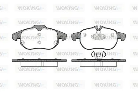 Колодки тормозные диск. перед. (пр-во Remsa) opel Vectra C WOKING P9883.00