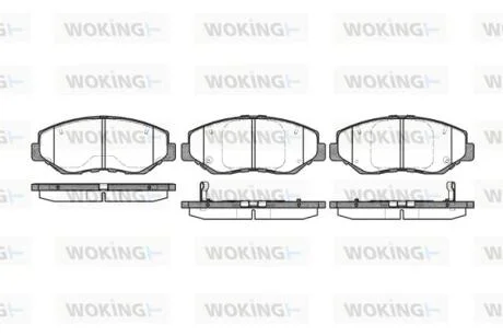 Колодки гальмівні диск. перед. (вир-во Remsa) Honda CR-V 01>07, 07> (P9993.00) WOKING P999300
