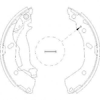 Колодки тормозные барабанные задние Hyundai Getz 1.1 02-10,Hyundai Getz 1.3 02-10 WOKING Z4193.00 (фото 1)