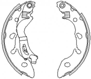 Колодки тормозные барабанные Fiat 500 07> Panda 03> / задн (Z4249.00) WOKING Z424900