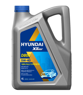 Масло ДВС 5W-40 HYUNDAI диз DPF, D800 SN Plus, ACEA C3-16, 4л, синт Xteer 1041223