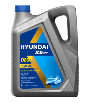 Масло ДВС 5W-40 HYUNDAI диз DPF, D800 SN Plus, ACEA C3-16, 6л, синт Xteer 1061223