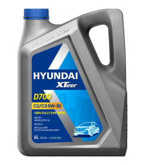 Масло ДВС 5W-30 HYUNDAI DPF бенз./диз, D700 API SP, ACEA C2/C3, 6л, синт Xteer 1061224