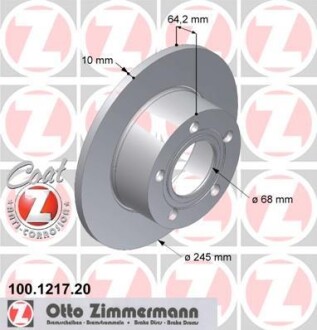 Диск гальмівний ZIMMERMANN 100.1217.20