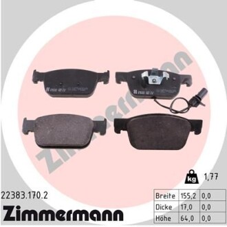 Комплект гальмівних колодок ZIMMERMANN 22383.170.2