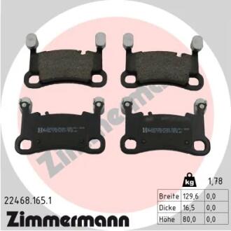 Колодки гальмівні дискові, к-кт ZIMMERMANN 22468.165.1