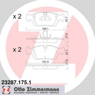 Комплект гальмівних колодок ZIMMERMANN 23287.175.1