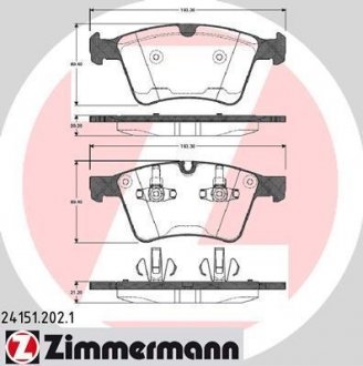 Комплект гальмівних колодок ZIMMERMANN 24151.202.1