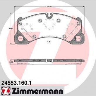 Комплект гальмівних колодок ZIMMERMANN 24553.160.1