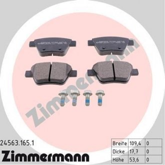 Комплект гальмівних колодок ZIMMERMANN 24563.165.1