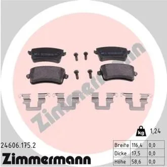 Колодки гальмівні дискові комплект ZIMMERMANN 24606.175.2