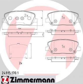 Комплект гальмівних колодок ZIMMERMANN 24915.170.1