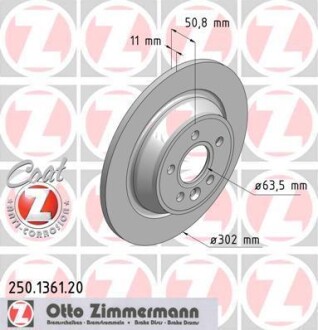 Диск гальмівний ZIMMERMANN 250.1361.20