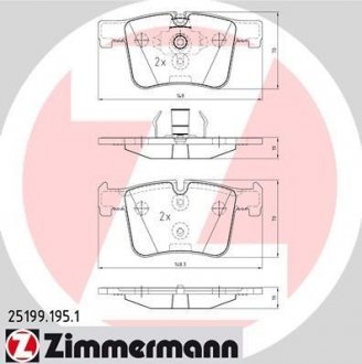 Комплект гальмівних колодок ZIMMERMANN 25199.195.1