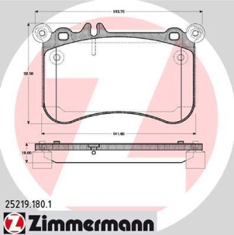 Комплект гальмівних колодок ZIMMERMANN 25219.180.1