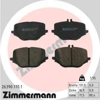 Комплект гальмівних колодок ZIMMERMANN 26390.170.1