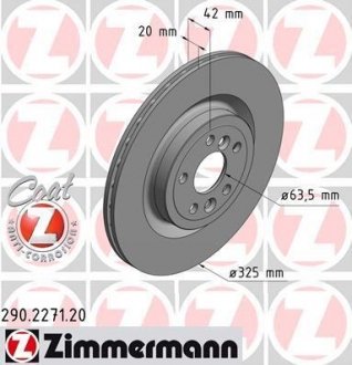 Диск гальмівний ZIMMERMANN 290.2271.20