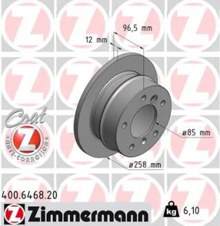 Гальмівний диск ZIMMERMANN 400646820